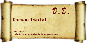 Darvas Dániel névjegykártya
